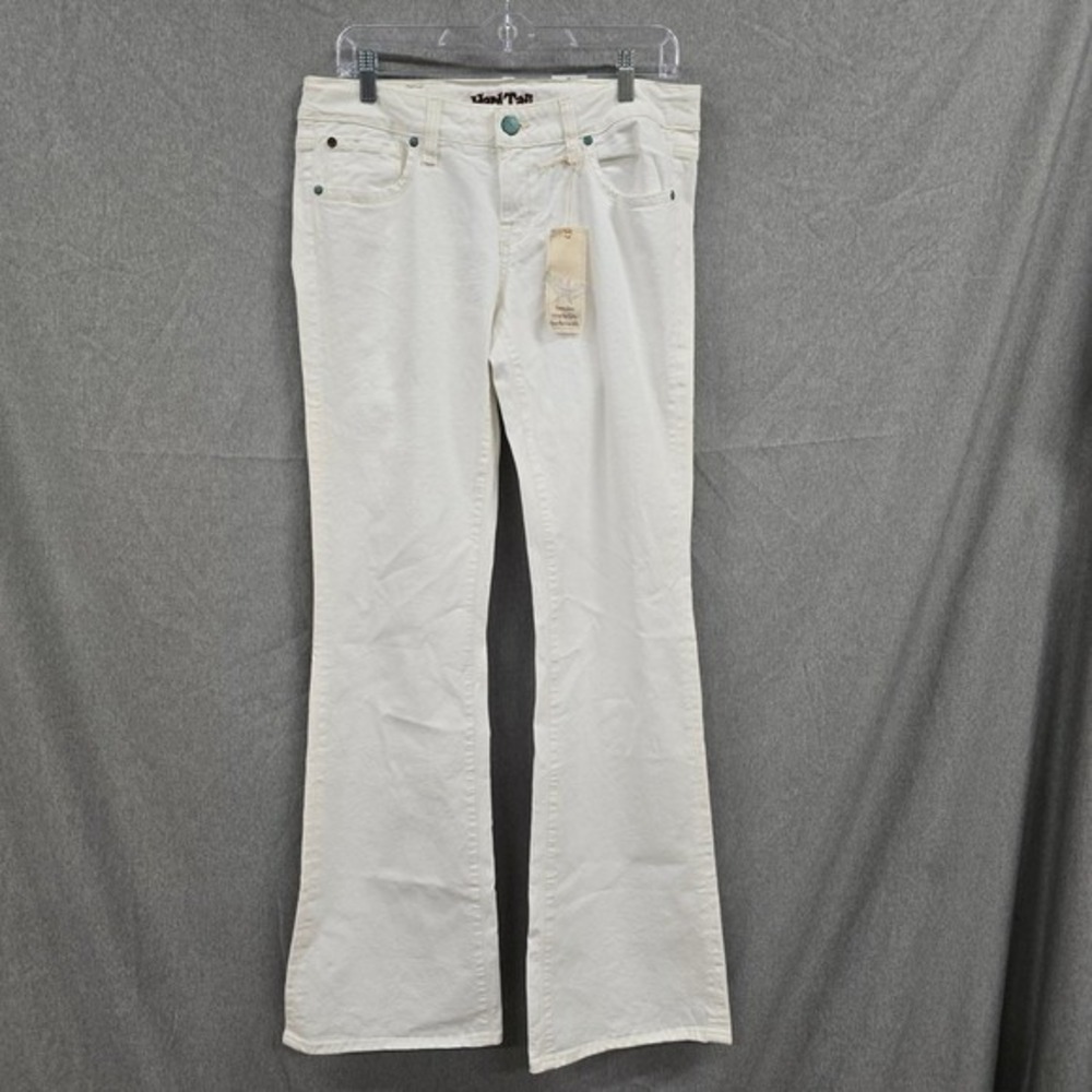 Hard Tail Flare Jeans Forever Holly II Super Low Rise White Size 31  NEW